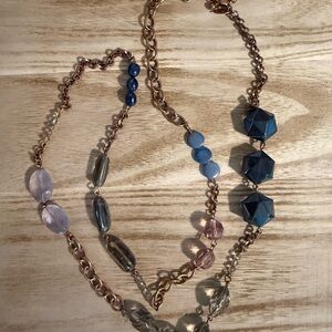Long Lia Sophia Copper Beaded Necklace
